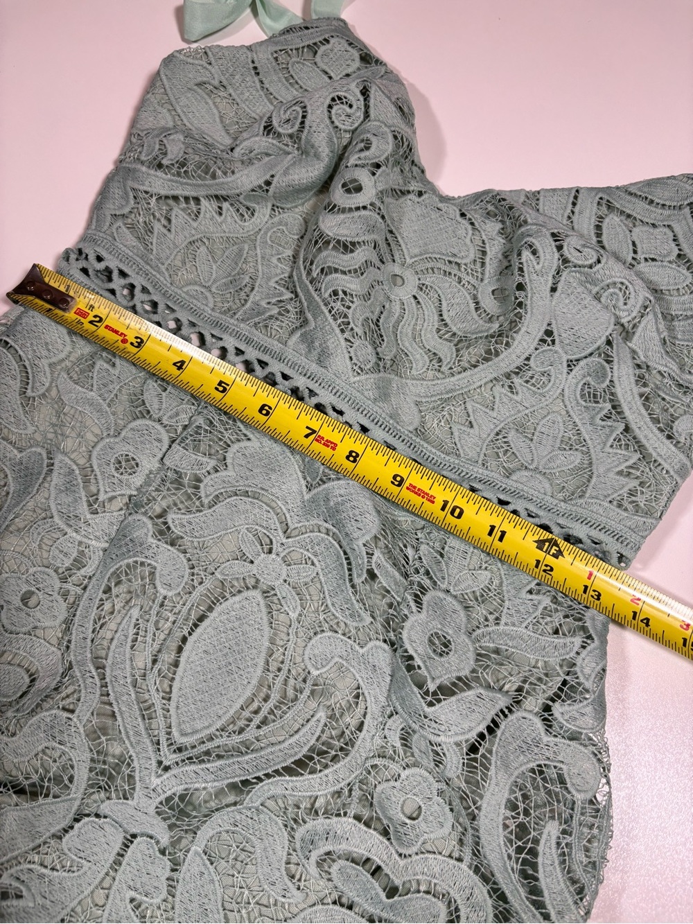 Lulus Won Your Heart Sage Green Lace Tie-Strap High-Low Midi Dress Estimated S - Picture 7 of 10
